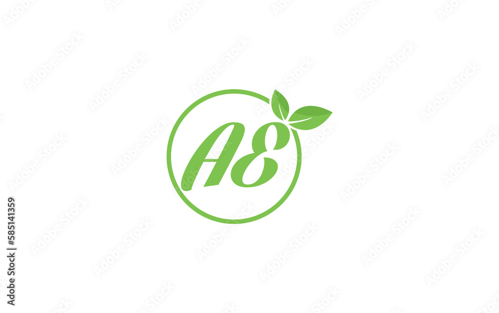 Fresh nature and healthy leaf logo design with the letter and alphabets. Green leaf and eco logo icon design Fresh nature and healthy leaf logo design with the letter and alphabets. Green leaf and eco logo icon design
