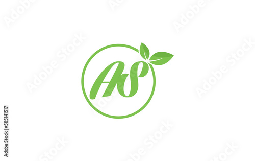 Fresh nature and healthy leaf logo design with the letter and alphabets. Green leaf and eco logo icon design © Nasir Stock Photo