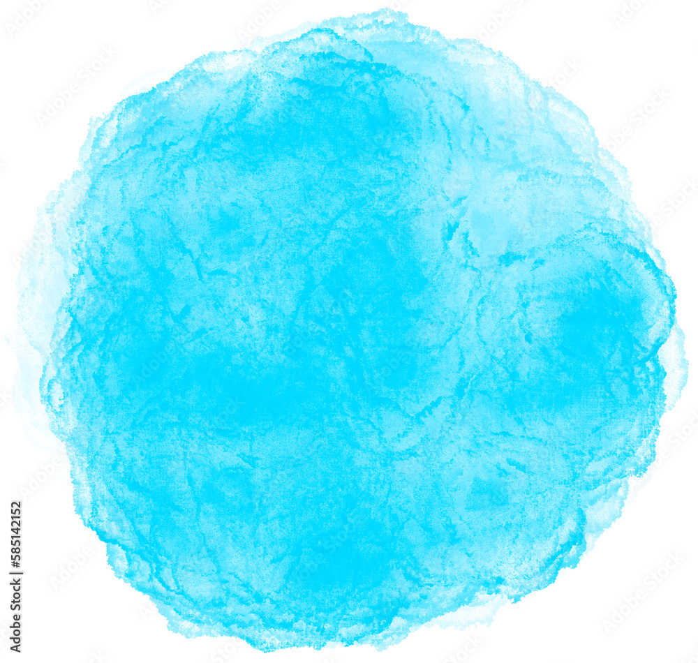 Round blue watercolor blot. Textured hand painted artistic circle. Translucent round PNG stain. Round blue watercolor blot. Textured hand painted artistic circle. Translucent round PNG stain.