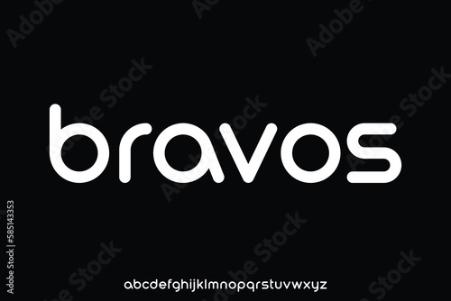 Modern rounded sans serif display font vector