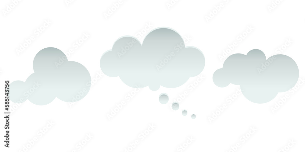 Speech Bubble set. Talk bubble. Cloud speech bubbles set. PNG