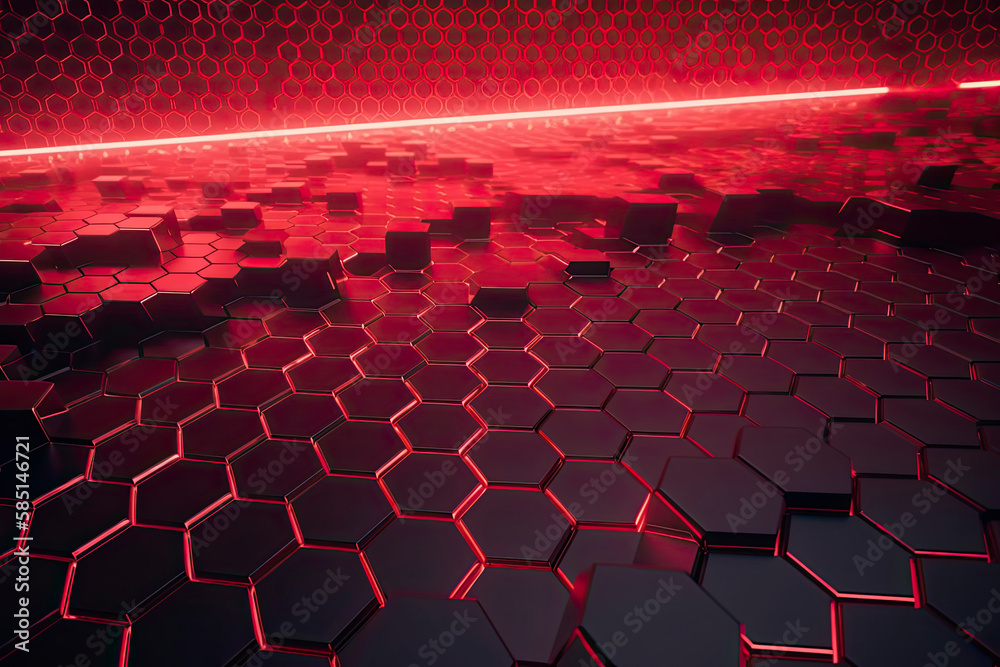 Abstract futuristic surface concept with hexagons. Trendy sci-fi technology background Abstract futuristic surface concept with hexagons. Trendy sci-fi technology background