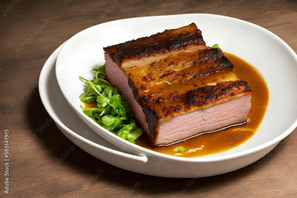 Braised Pork Belly, generative art by A.I. Braised Pork Belly, generative art by A.I.
