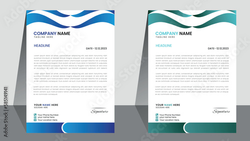 Minimal Vector Letterhead Design, Promotional Design , US Letter Size Design Template.