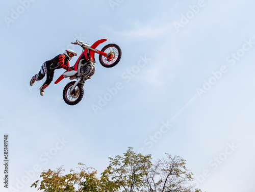 MOSCOW - JUNE 4: Motorcyclist at the European Championship in motocross in Russia on June 4, 2018 in Moscow, Russia. photo