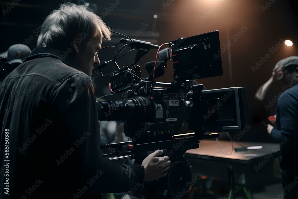 A man using a camera - Generative AI A man using a camera - Generative AI