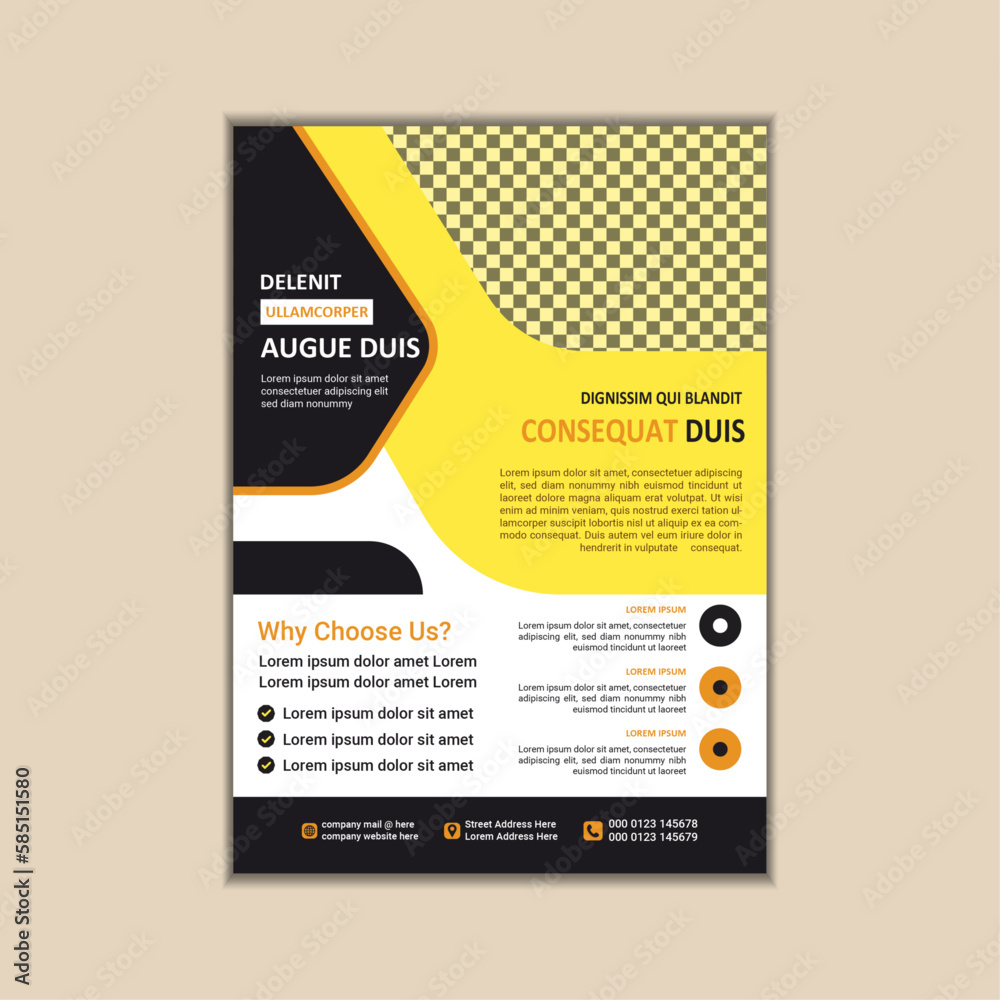 Vector Corporate business flyer design template with bleed Vector Corporate business flyer design template with bleed