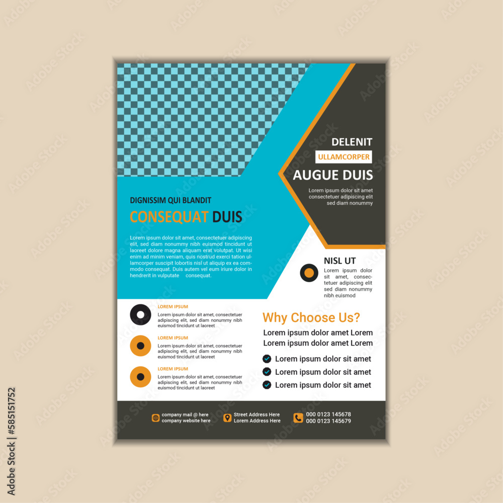 Vector Corporate business flyer design template with bleed Vector Corporate business flyer design template with bleed