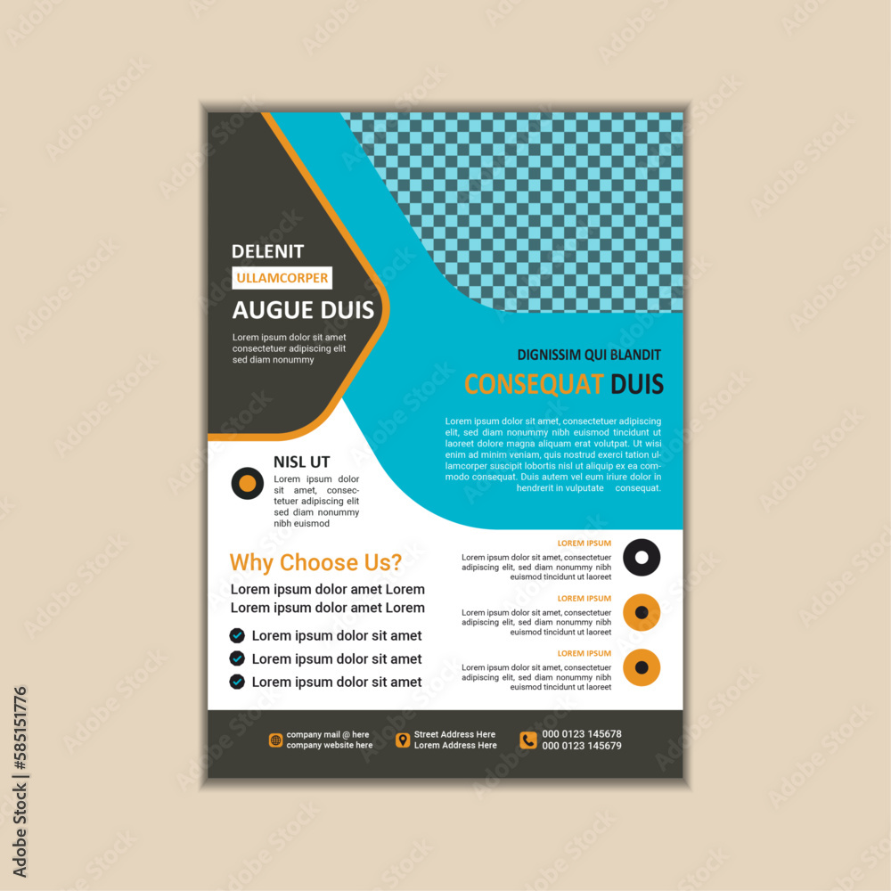 Vector Corporate business flyer design template with bleed Vector Corporate business flyer design template with bleed