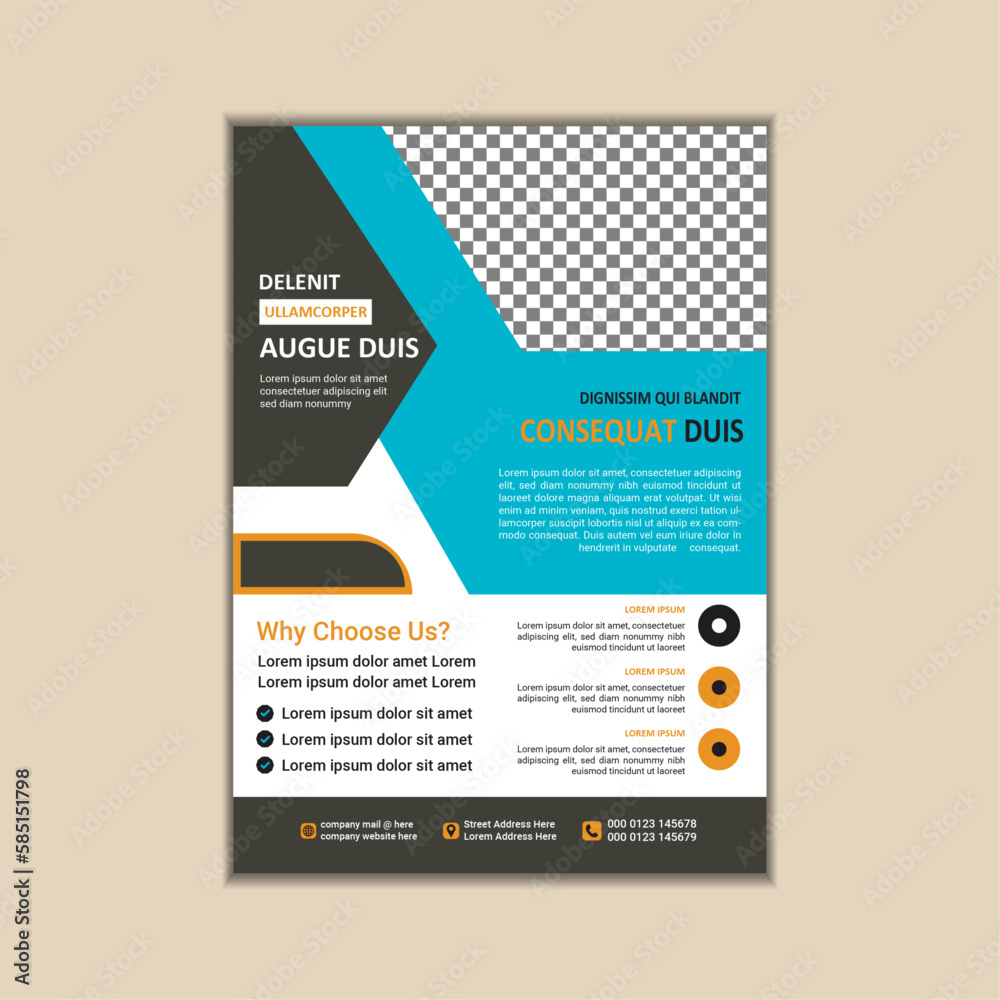 Vector Corporate business flyer design template with bleed Vector Corporate business flyer design template with bleed