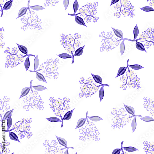 Seamless pattern with decorative flowers. Floral background. Cute plants endless backdrop.