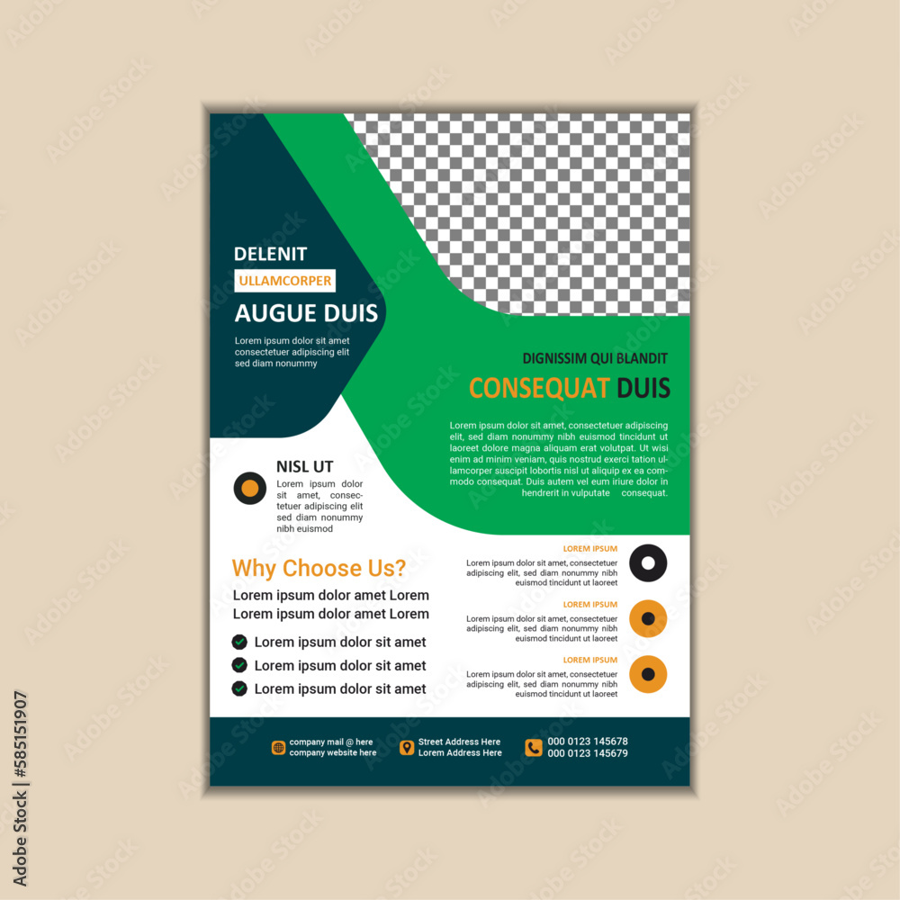 Vector Corporate business flyer design template with bleed Vector Corporate business flyer design template with bleed