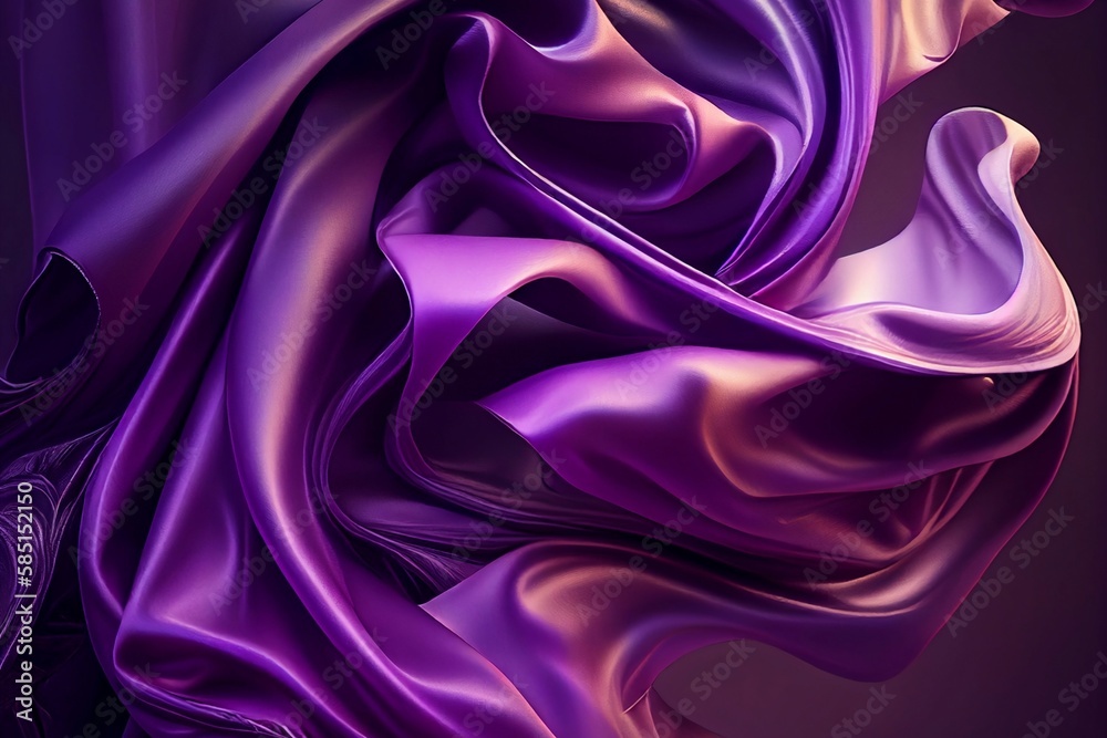 Obraz premium Flowing purple silk scarf background
