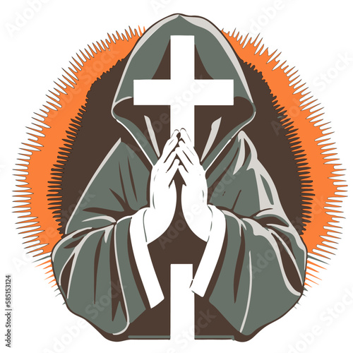 person with a cross