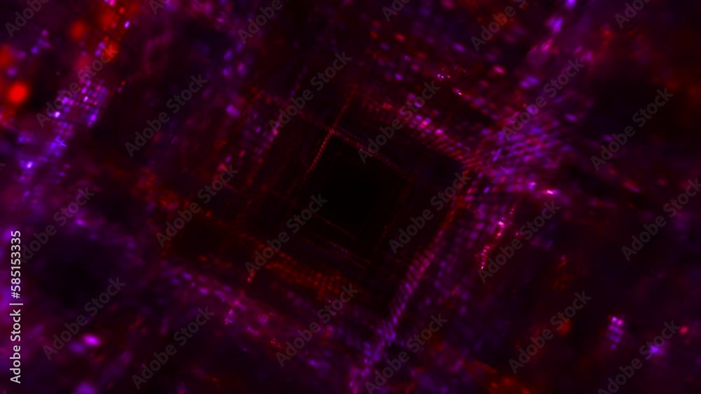 Abstract Futuristic Pink Blue Ultraviolet Neon Cyber Technology Cubes Tunnel Abstract Futuristic Pink Blue Ultraviolet Neon Cyber Technology Cubes Tunnel
