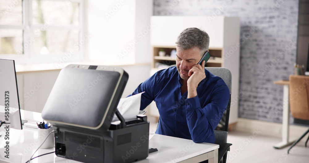 Annoyed By Broken Office Printer Toner
