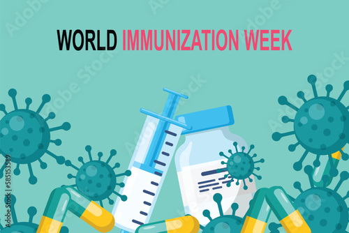 World Immunization Week background.