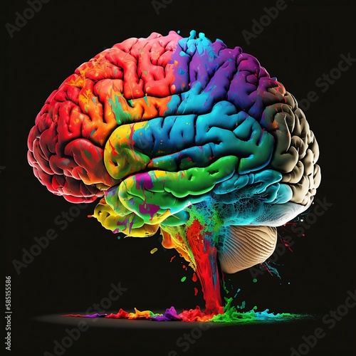 Ein farbenfrohes Gehirn