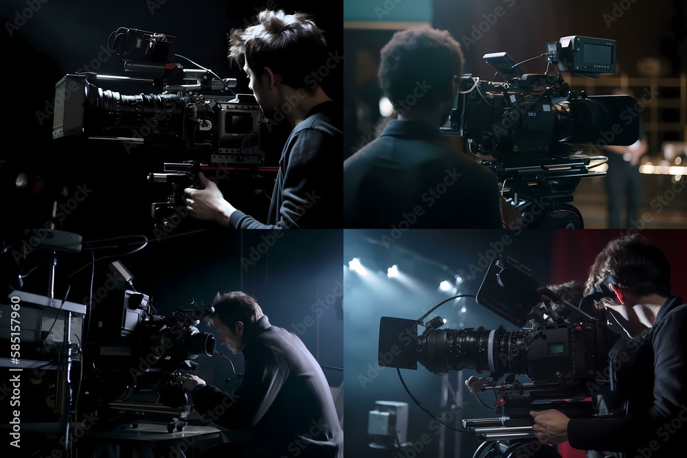 A collage of a man with a camera and a man with a camera - Generative AI A collage of a man with a camera and a man with a camera - Generative AI