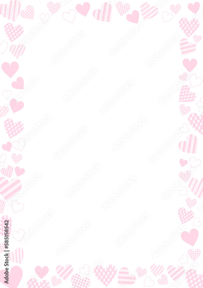 Pink heart frame. Illustration for your Valentines Day greeting card design. Pink heart frame. Illustration for your Valentines Day greeting card design.