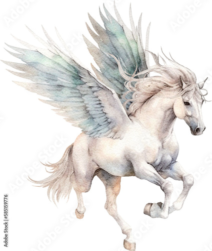 Pegasus illustration created with Generative AI technology