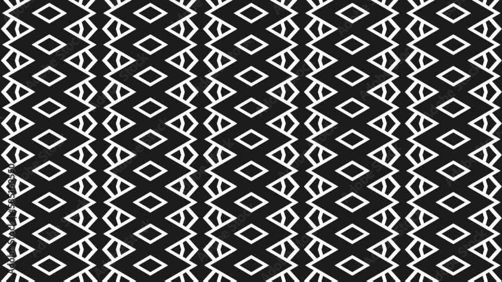 Abstract background with black and white geometric shapes.Seamless loop video. Abstract background with black and white geometric shapes.Seamless loop video.