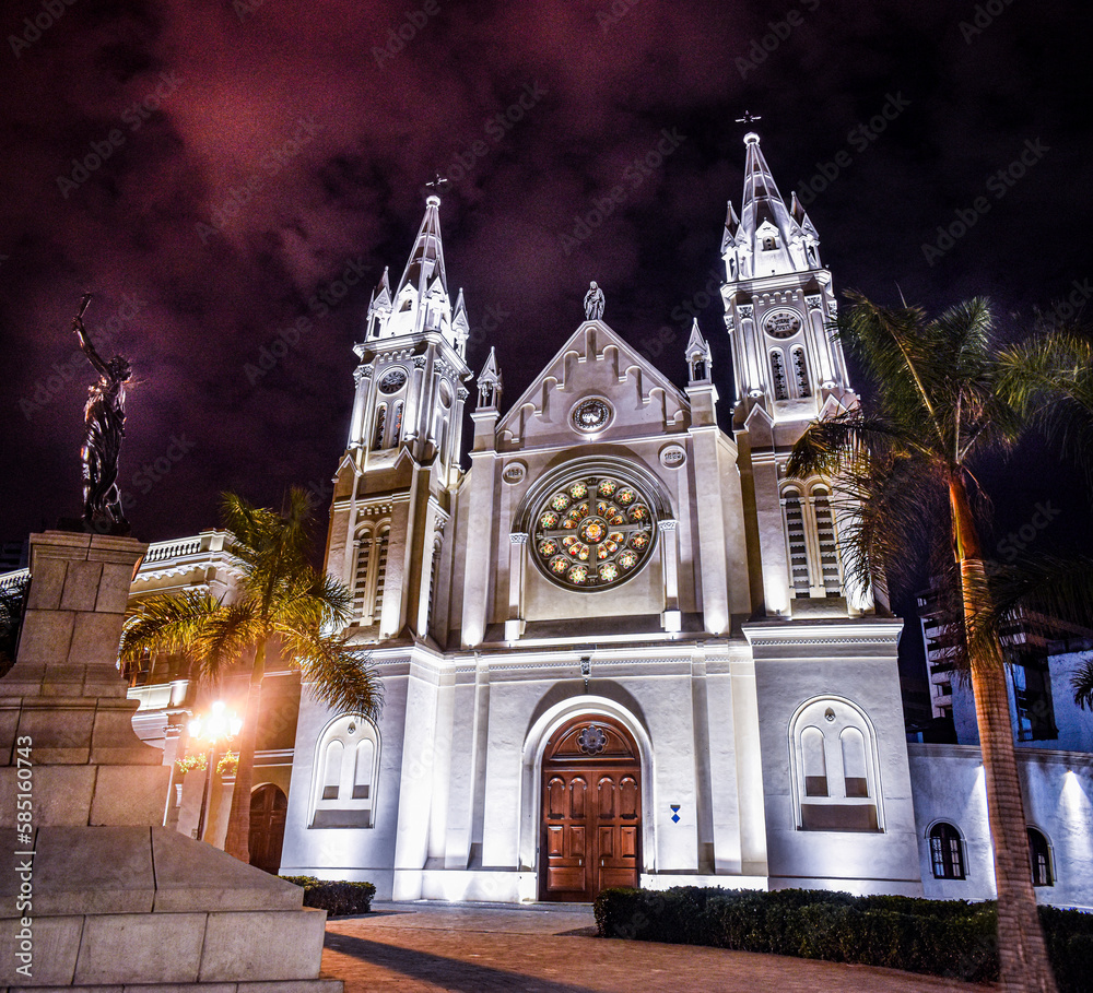 church at night religion lima peru christians church