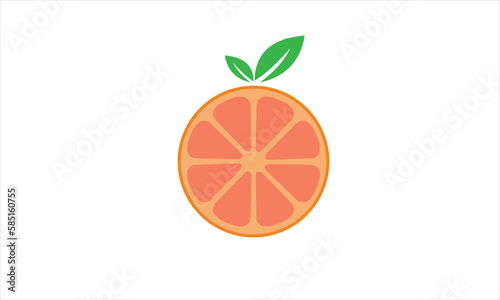 Fototapeta Naklejka Na Ścianę i Meble -  Fresh Orange Logo Vector Monogram Icon