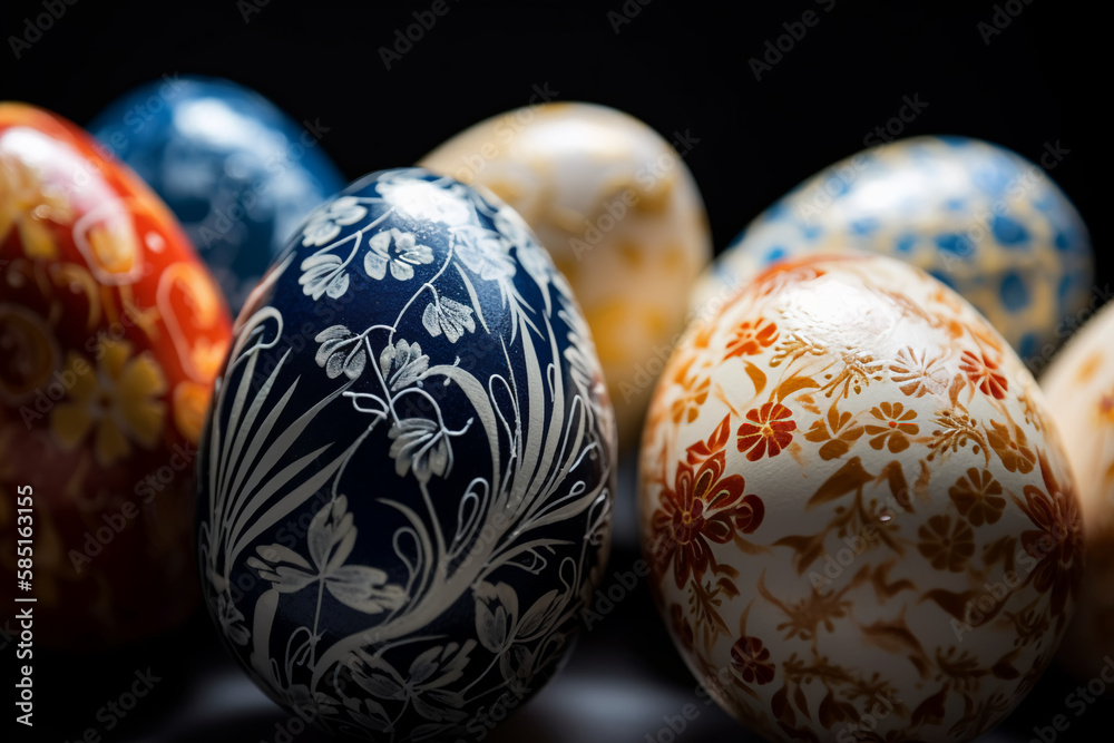 easter eggs in a basket easter eggs in a basket