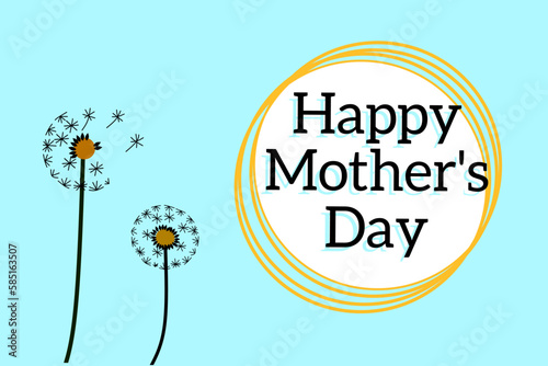 Mother's day greeting card. Mother's Day is celebrated on May 8. Vector banner with background isolated elements. Design for happy mother's day. Vector illustration.