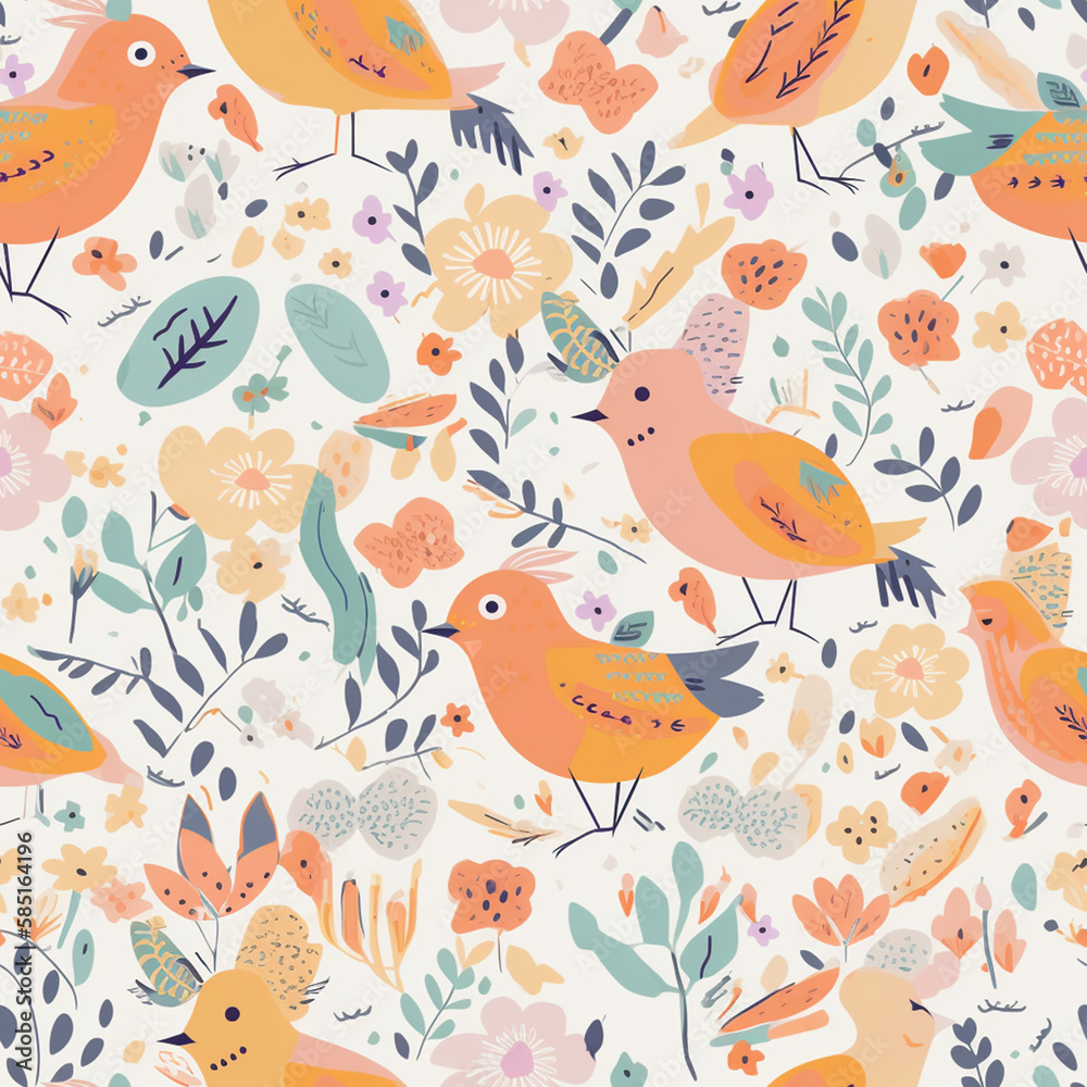art illustration of a seamless floral pattern1