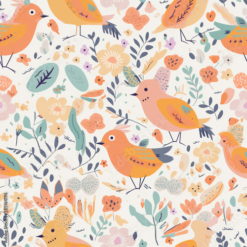 art illustration of a seamless floral pattern1