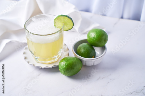 Peruvian drink, Pisco Sour with lemon