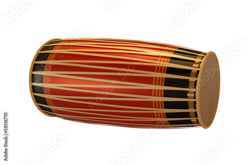 Bihu Dhul Isolated on White, High Quality Dhul 3D Rendering