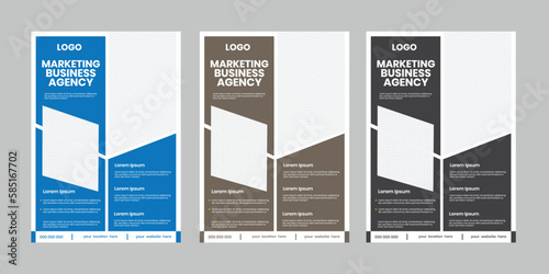 New trendy a4 size marketing agency flyer bundle workshop sheet template