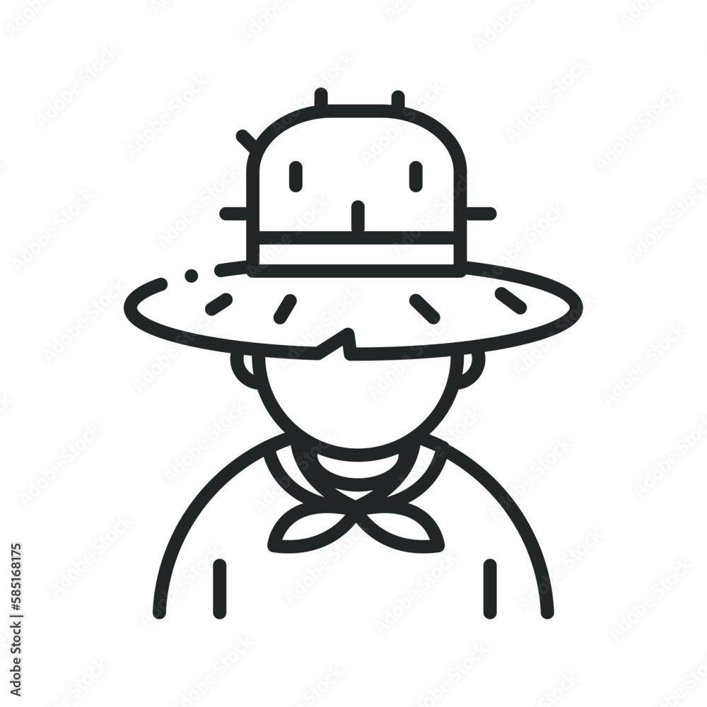 man with straw hat man with straw hat