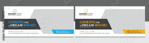 Real Estate Billboard Design Template, Modern Home Signage Sale Banner for Advertising