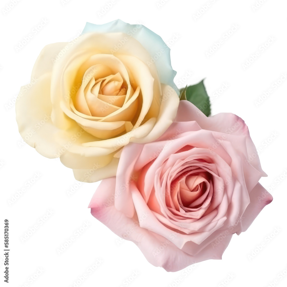 Fototapeta premium rose flowers isolated on white