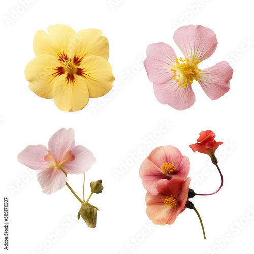 rare flowers isolated on white