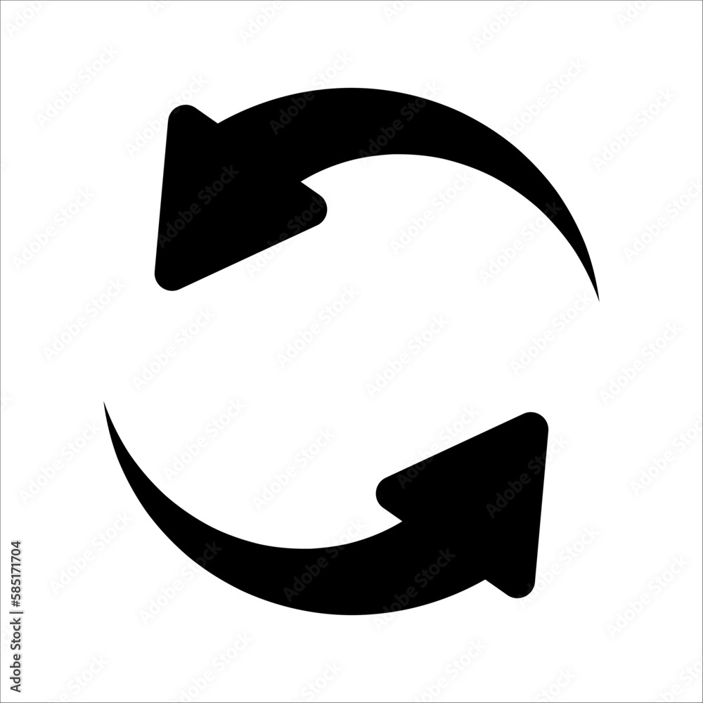 double reverse arrow, replace icon, exchange linear sign, vector illustration on white background double reverse arrow, replace icon, exchange linear sign, vector illustration on white background