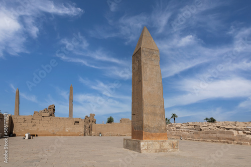 Fényképezés Hatshepsut obelisk re-erected in original location at Karnak Temple