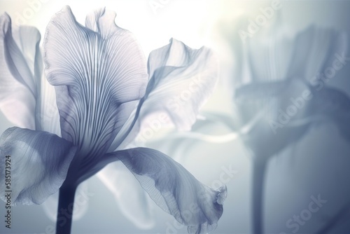 A close up of a white flower in a vase.