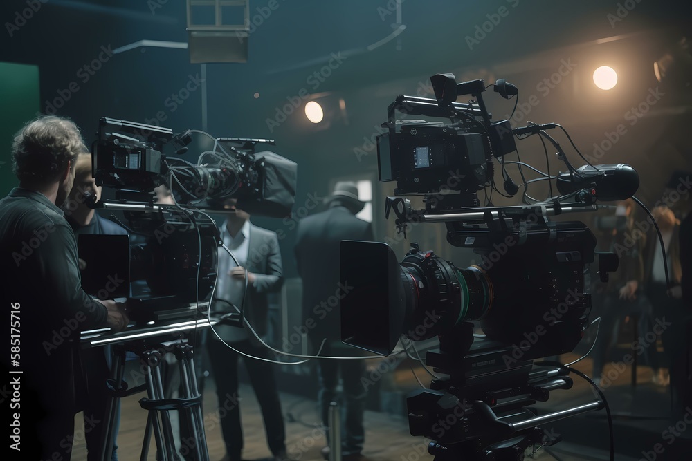 A group of people with cameras - Generative AI A group of people with cameras - Generative AI