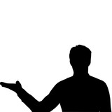 businessman  black silhouette. Hand drawn Vector illustration for various applications, logo design, t-shirt design, web design, print, interior, books design and many more.