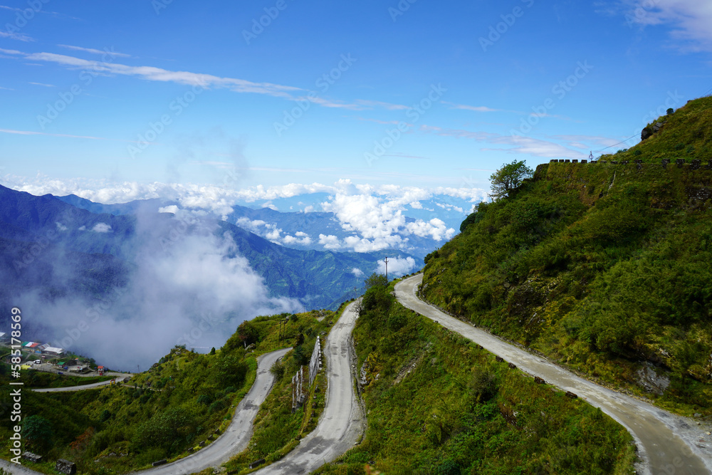 Zig Zag Road of Silk Route towards Thambi View Point Zig Zag Road of Silk Route towards Thambi View Point