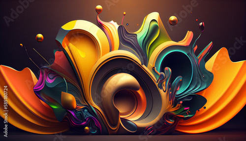 Discover a dreamy 3D abstract background blending pastel colors and swirling shapes. Realistic rendering, high-quality textures, soft lighting, smooth reflections, and detailed 8K resolution.