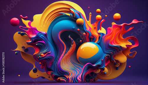 Discover a dreamy 3D abstract background blending pastel colors and swirling shapes. Realistic rendering, high-quality textures, soft lighting, smooth reflections, and detailed 8K resolution.