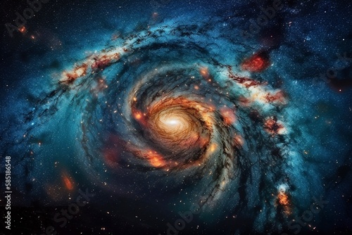 Interconnected Spiral Galaxy with Generative AI
