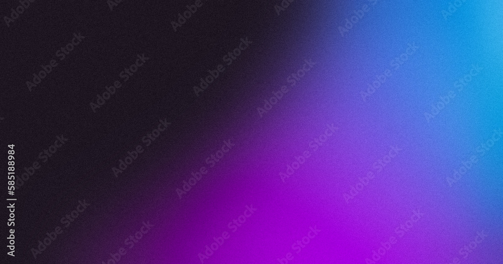 Blue purple color gradient on dark background, grainy texture website header design, blurred vibrant colors, copy space
