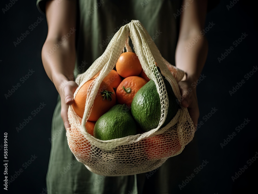 Fresh Tangerine Shopping Bag